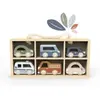 Speedy Monkey Coffret En Bois Avec 6 Véhicules Jouet Fsc