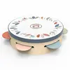 Tambourin - SPEEDY MONKEY - Jouet musical - Pour enfant - Peau décorée - 6 paires de grelots