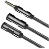 CABLE AUDIO REPARTITEUR JACK 3,5 MM M/2F 0,15M