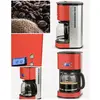 HKoenig Cafetière Inox Rouge 12 Tasses 1000w Programmable 1.5l Rouge Écran Lcd