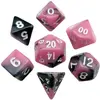 FanRoll - pack dés Sharp Mini Pink/Black with White Numbers (7)  - Dés...