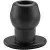 Ass Tunnel Plug Silicone Noir Extra-Large 9 x 7 cm 