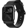 Bracelet Cuir Horween pour Apple Watch 42-44-45mm Nomad Noir