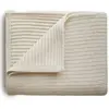 Mushie Couverture en coton bio Ribbed Beige melange (80 x 100 cm)
