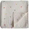 Mushie Maxi lange en coton bio Dinosaure (120 x 120 cm)