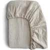 Mushie Drap housse en mousseline de coton Fog (100 x 40 cm)