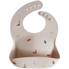 Bavoir Silicone Motifs Dinosaures - Repas Bébé Et Enfant - Mushie Beige