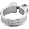 Collier de tige de selle wolf tooth argent brut