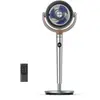 Dreo 23dB ventilateur sur pied silencieux, portée de 24M, volume d'air 1200m³/h, turbo circulateur, hauteur de 102CM, 3 modes, 8 vitesses, oscillation omnidirectionnelle 120°+120°, PolyFan 502