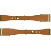 Bracelet Cuir Luxe Camel/Or Etroit S MG
