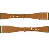 Bracelet Cuir Luxe Camel/Or Etroit S 5.0