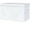 3 Sprouts Coffre à jouets en tissu recyclé Terrazzo gris clair