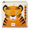 3 Sprouts Cube de rangement en tissu Tigre