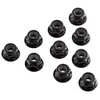 AX31250 Serrated Nylon Lock Nut Black 4mm (10)