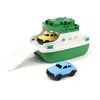 Green Toys Ferry vert et 2 petites voitures