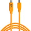 Tether Tools USB-C vers USB 2.0 Micro-B 5 broches 4,60m orange