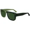 Calvin Klein Jeans Men's Sunglasses CKJ24607S - Green To Dark Green with Solid Green Lens