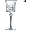 Cristal d'Arques - 4 Verres à pied Lady Diamond transparents - 19cl OS
