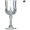 Cristal d'Arques - 4 Verres à pied Longchamp transparents - 25cl T.U