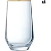 Luminarc 4 verres à eau 40 cl Ultime Bord Or - Cristal d'Arques Cristal d'Arques