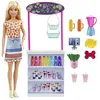 Barbie Stand De Smoothie Blond Avec Accessoires Et Magasin De Jus Et Smoothie Jouet