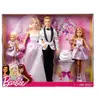 Mattel Barbie Fairytale Barbie - Coffret Mariage 4 Poupées - Coffret Poupée Mannequin - 3 Ans Et +