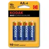 KODAK Lot de 4 Piles alcaline MAX LR06/AA - 1,5V