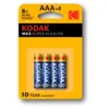 KODAK - Piles - MAX Alcaline - AAA / LR03 - pack de 4
