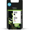 HP 300 pack de 2 cartouches d'encre noir/trois couleurs authentiques