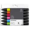 LOT DE 6 PROMARKER TONS VIFS WINSOR ET NEWTON