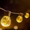 EZSOLAR Guirlande solaire 30 lumens type sphérique 10 ampoules 2700k