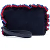 Loeffler Randall - Pochette en Velours de Cuir bleue - 27.5x17x3.5 cm ...