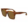 Victoria Beckham Femme Vb672s Lunettes de Soleil, Striped Blonde Havana, Taille Unique