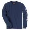 Carhartt Logo Longsleeve ( Longsleeve ), bleu, taille S pour Hommes