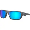 Lunettes Oakley Drop Point gris verres Prizm Sapphire Polarized miroir