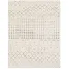 SURYA LIVABLISS Tapis de Salon à Poils Courts Doux Berbère Ethnique SOFIA 160x215cm Blanc/Gris