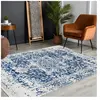 SURYA Tapis vintage oriental bleu blanc 160x220 cm JULIETTE
