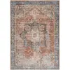 SURYA LIVABLISS Tapis Lavable Machine Vintage Oriental LANA 160x220cm Rouge/Bleu