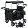 KOIOPLIE Poussette wagon 4 places tout-terrain pliable chariot enfant ...
