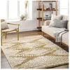 Surya LIVABLISS Tapis de Salon à Poils Longs Doux Shaggy Bohème NURIA 160x220cm Blanc/Ocre