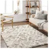 Surya - Tapis Shaggy Scandinave Bohème Blanc/Beige 160x220 cm