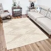 Surya LIVABLISS Tapis de Salon à Poils Longs Doux Shaggy Bohème NURIA 160x220cm Blanc/Beige