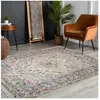 SURYA LIVABLISS Tapis Lavable Machine Vintage Oriental ESTHER 200x275cm Gris/Jaune
