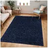 Livabliss SURYA Tapis de Salon à Poils Longs Doux Shaggy Uni Chic CLAIRE 160x213cm Bleu Foncé
