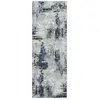 Surya Tapis de Couloir Abstrait Moderne Bleu/Gris/Beige 80x220