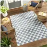 Surya Tapis Scandinave à Carreaux Lavable en Machine Bleu 160x213