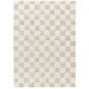Livabliss Tapis Shaggy à Carreaux Ivoire/Beige Clair 160x220