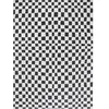 SURYA LIVABLISS Tapis de Salon à Poils Courts Doux Scandinave à Carreaux IRINA 200x275cm Noir/Blanc