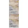 Surya Tapis de couloir abstrait moderne multicolore orange 80x220 cm VALERIE