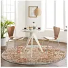 SURYA Tapis rond vintage oriental orange blanc ø 160 cm JULIETTE